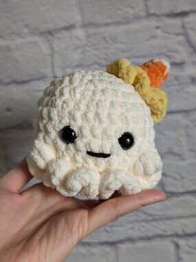 Handmade Crochet Candy Corn Witch Ghost Plush Halloween Spooky Decor Whimsy